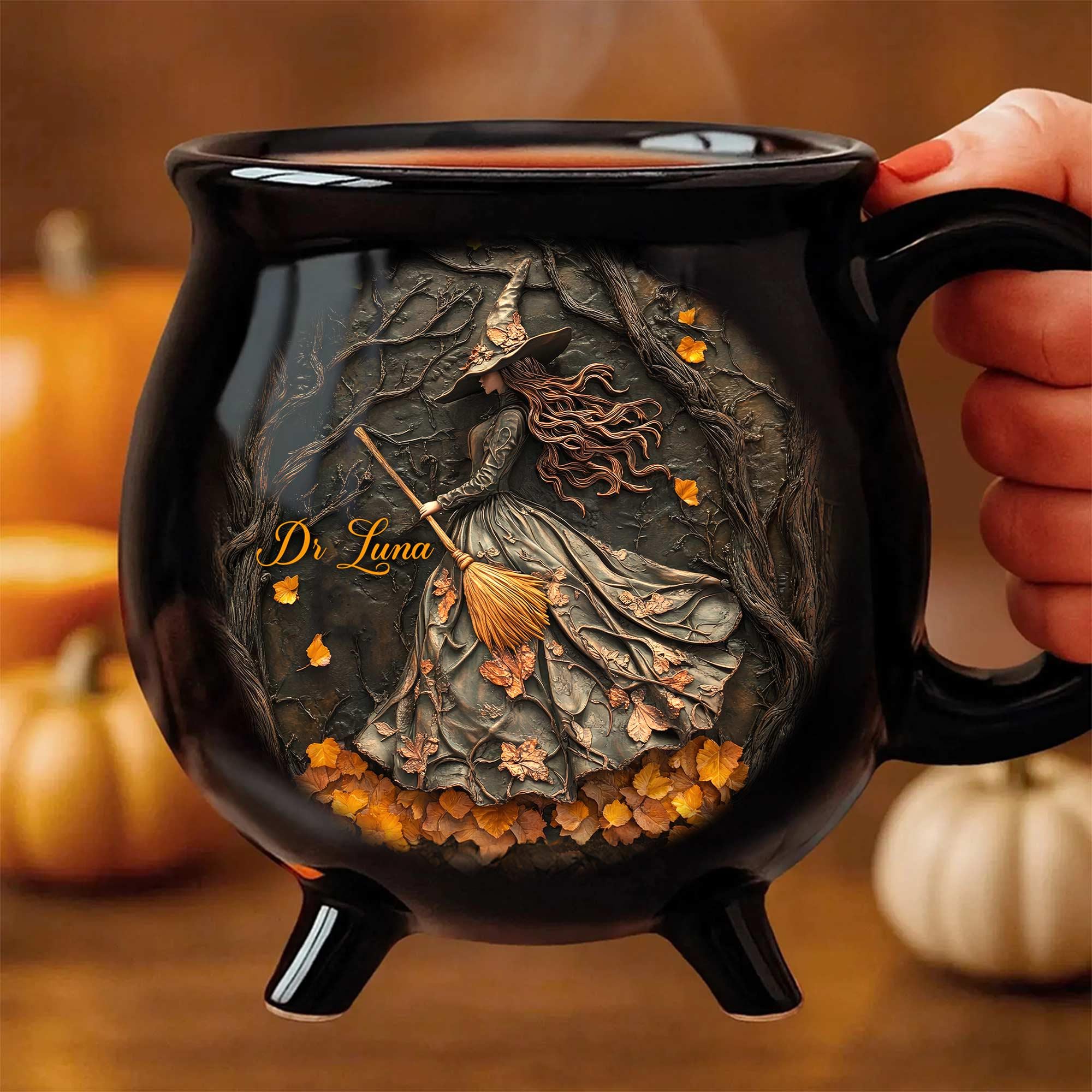 Personalized Beautiful Witch Brew Cauldron Mug