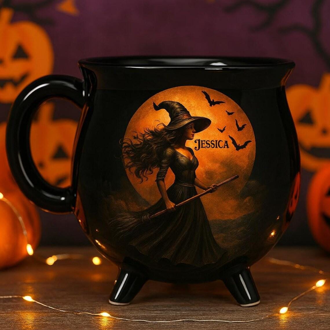 Personalized Witch Cauldron Mug with Custom Name