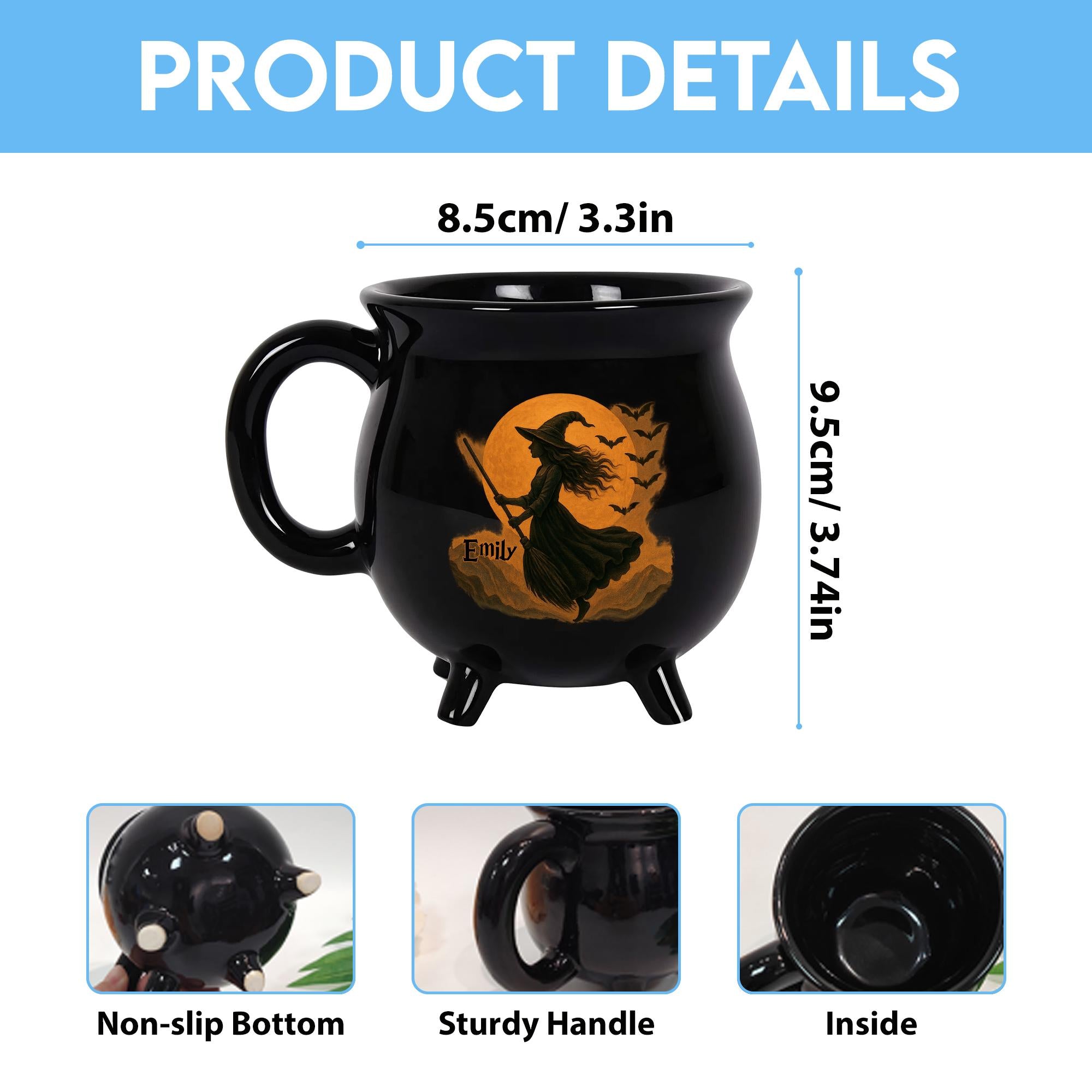 Personalized Cauldron Mug Halloween Witchcraft Gift