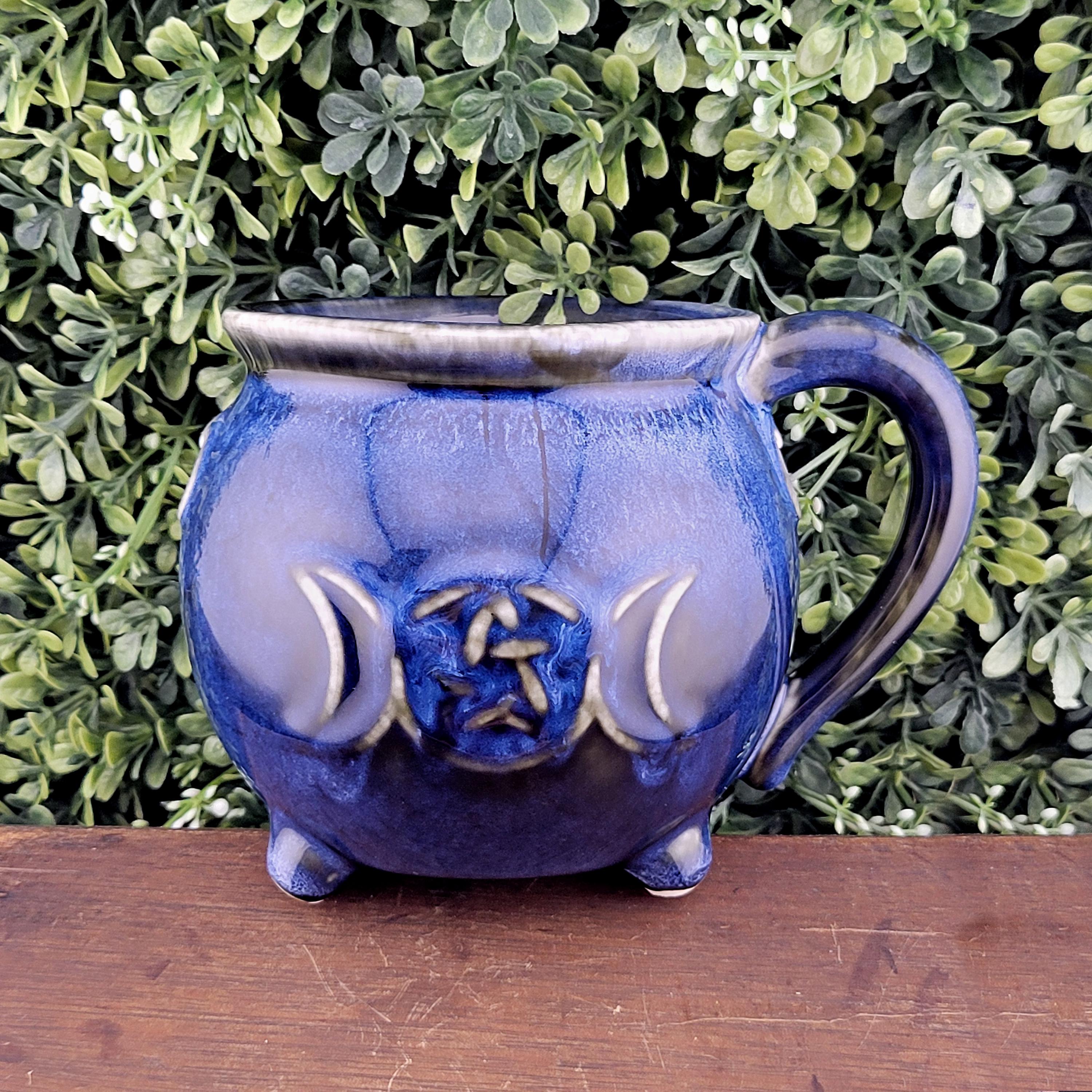 Triple Moon Pentacle Witchy Altar Mug