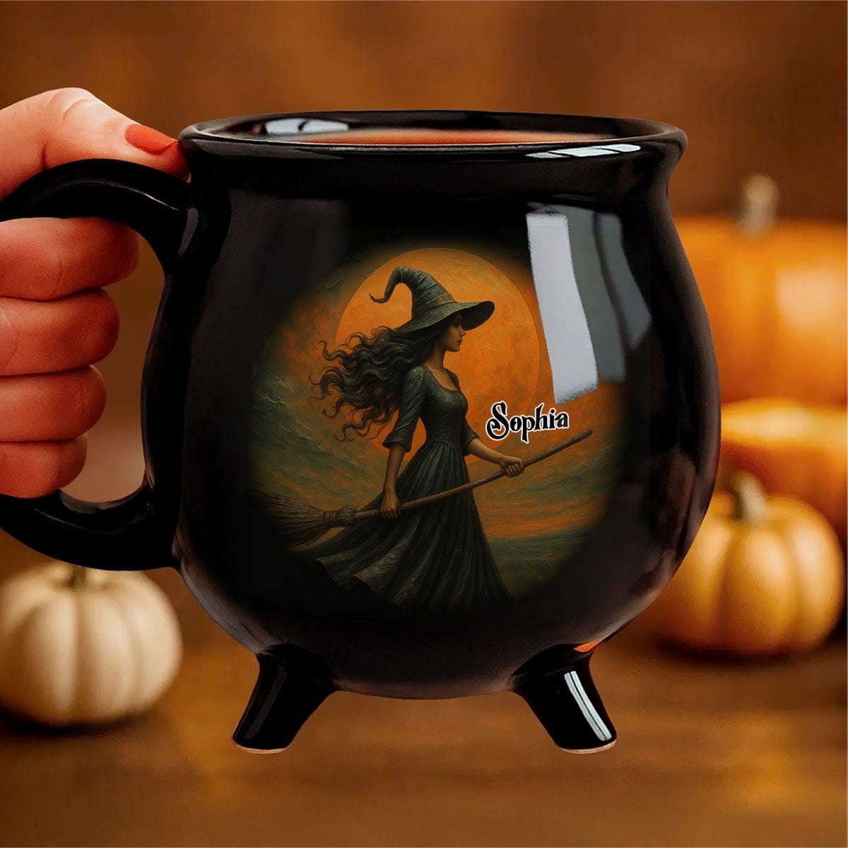 Witching You a Wicked Brew Custom Witch Cauldron Mug