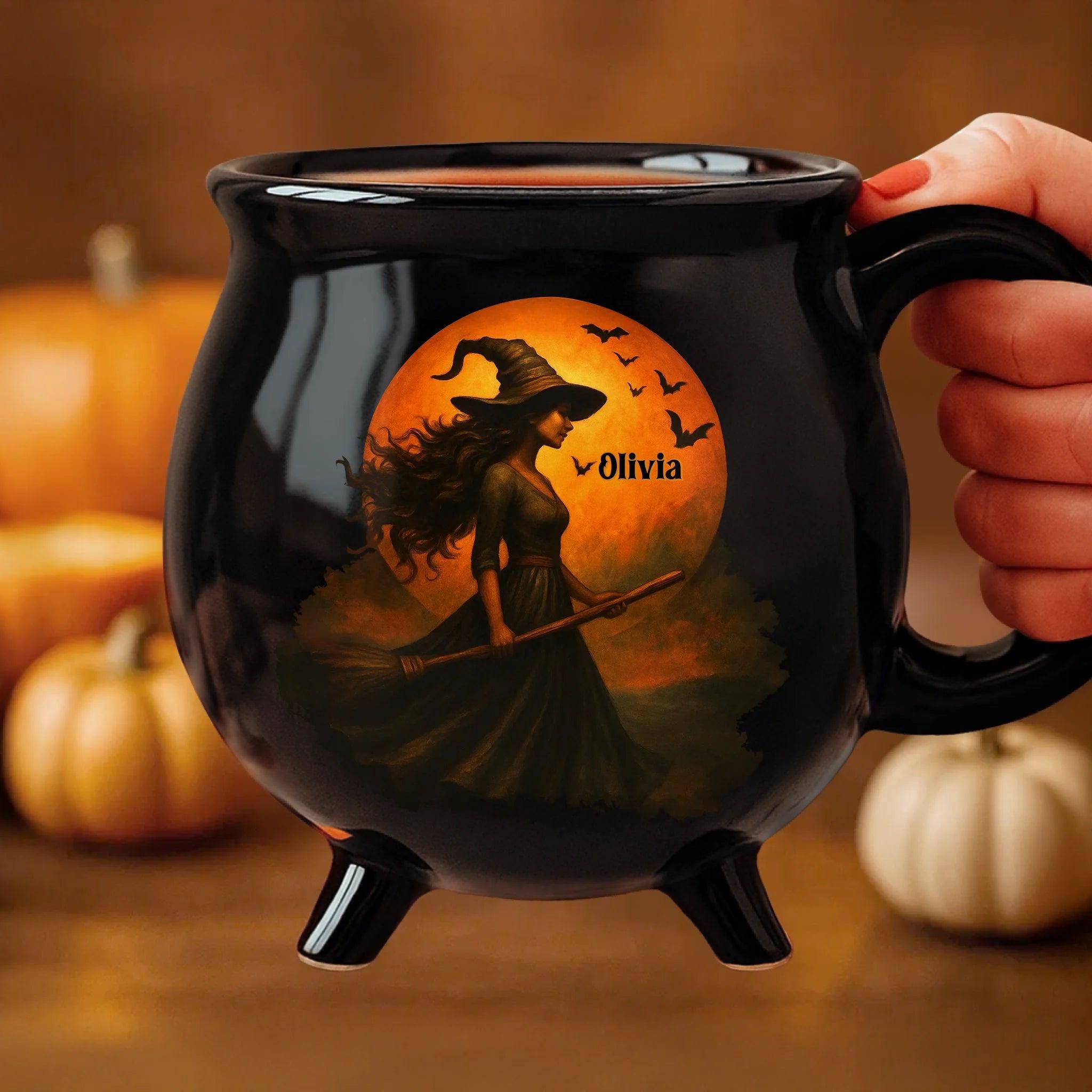 Witching You A Wicked Brew Witch Cauldron Coffee Mug