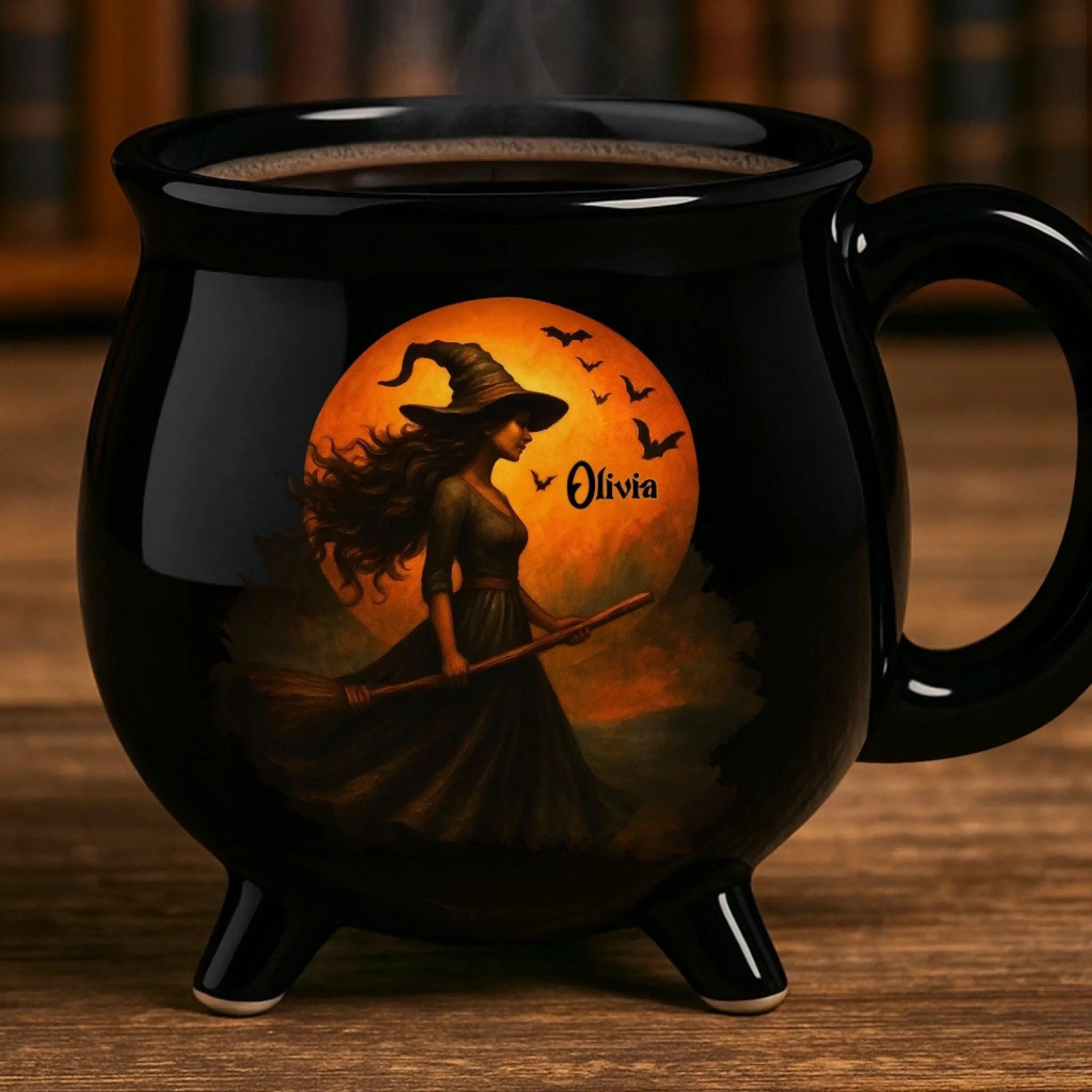 Witching You A Wicked Brew Witch Cauldron Coffee Mug