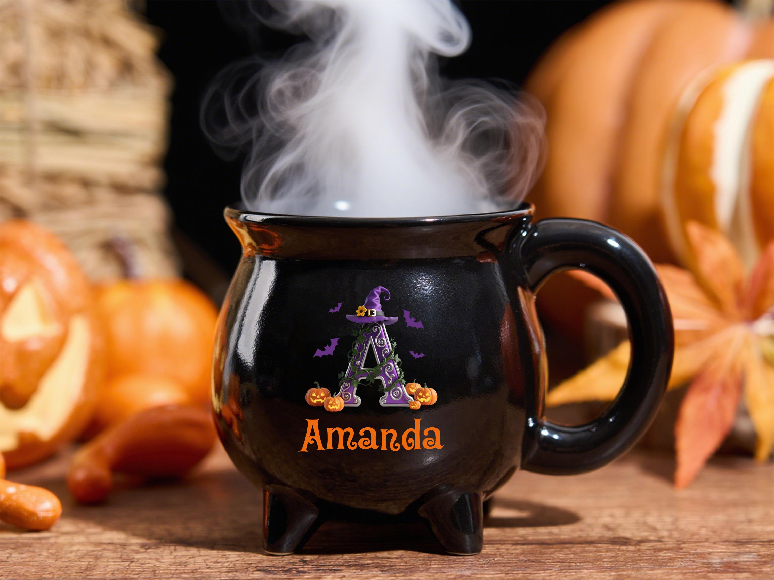 Custom Witches Brew Black Cauldron Mug Cup