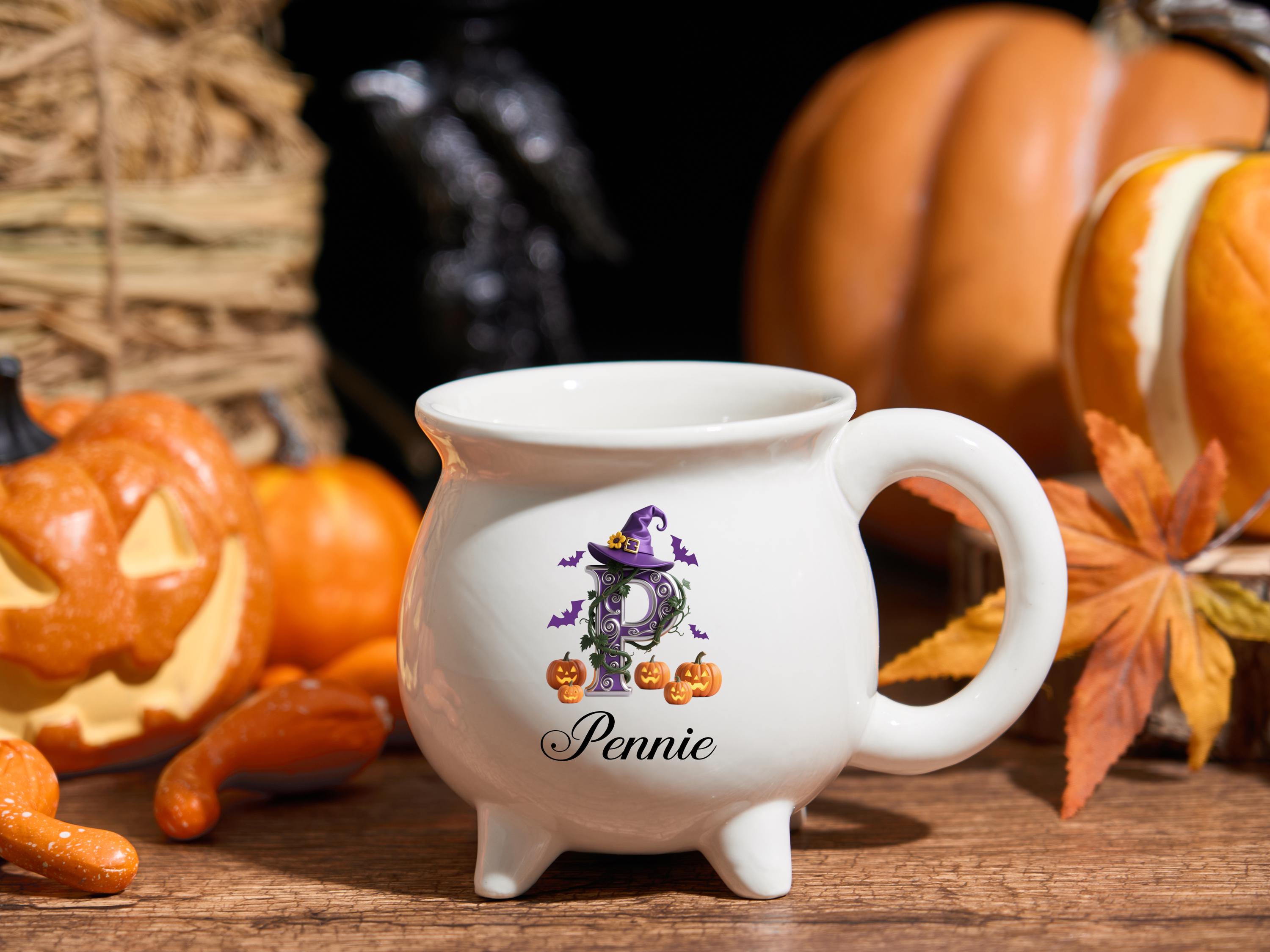 Personalized Monogrammed Witch Magic Cauldron Mug