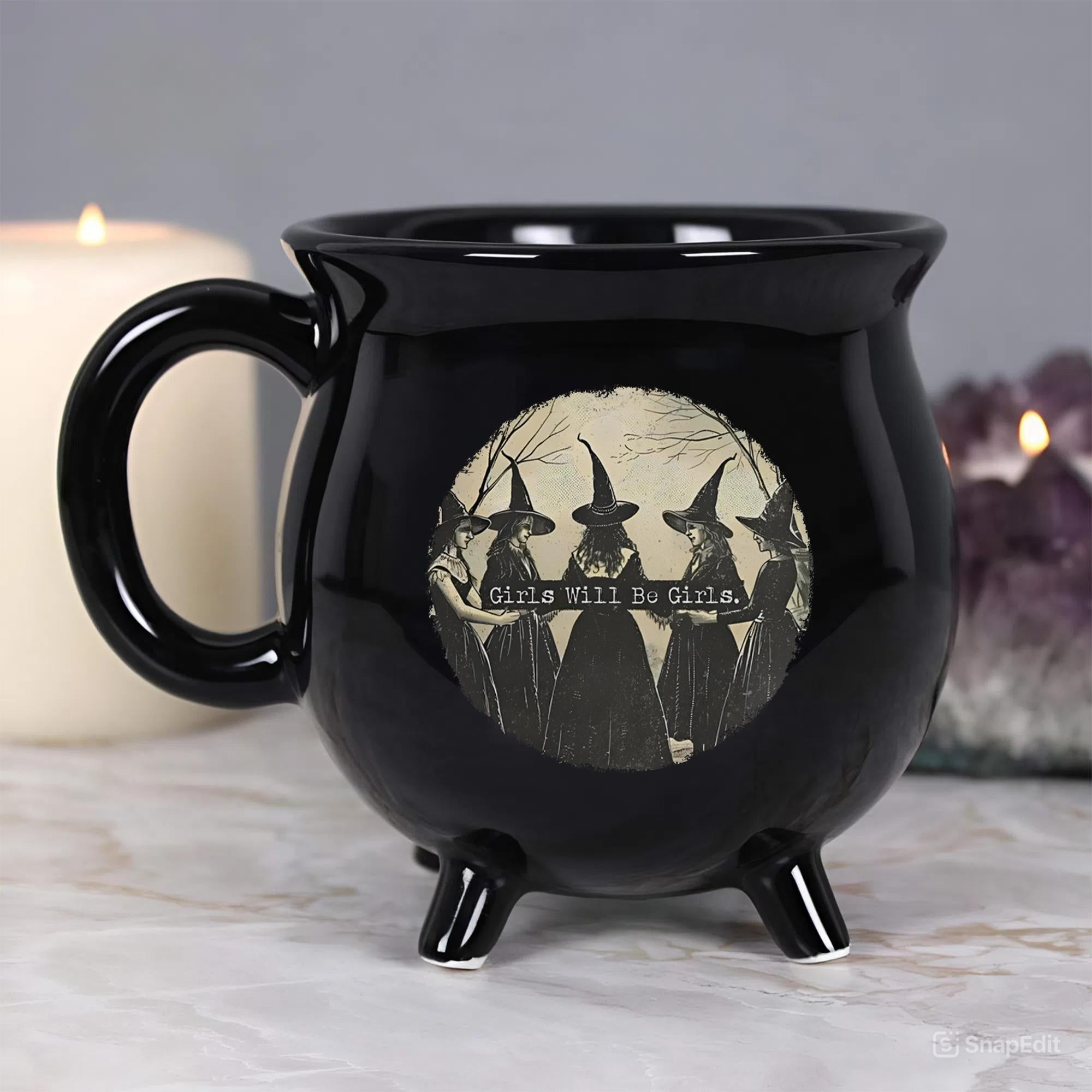 Girls Will Be Girls Witch Cauldron Mug