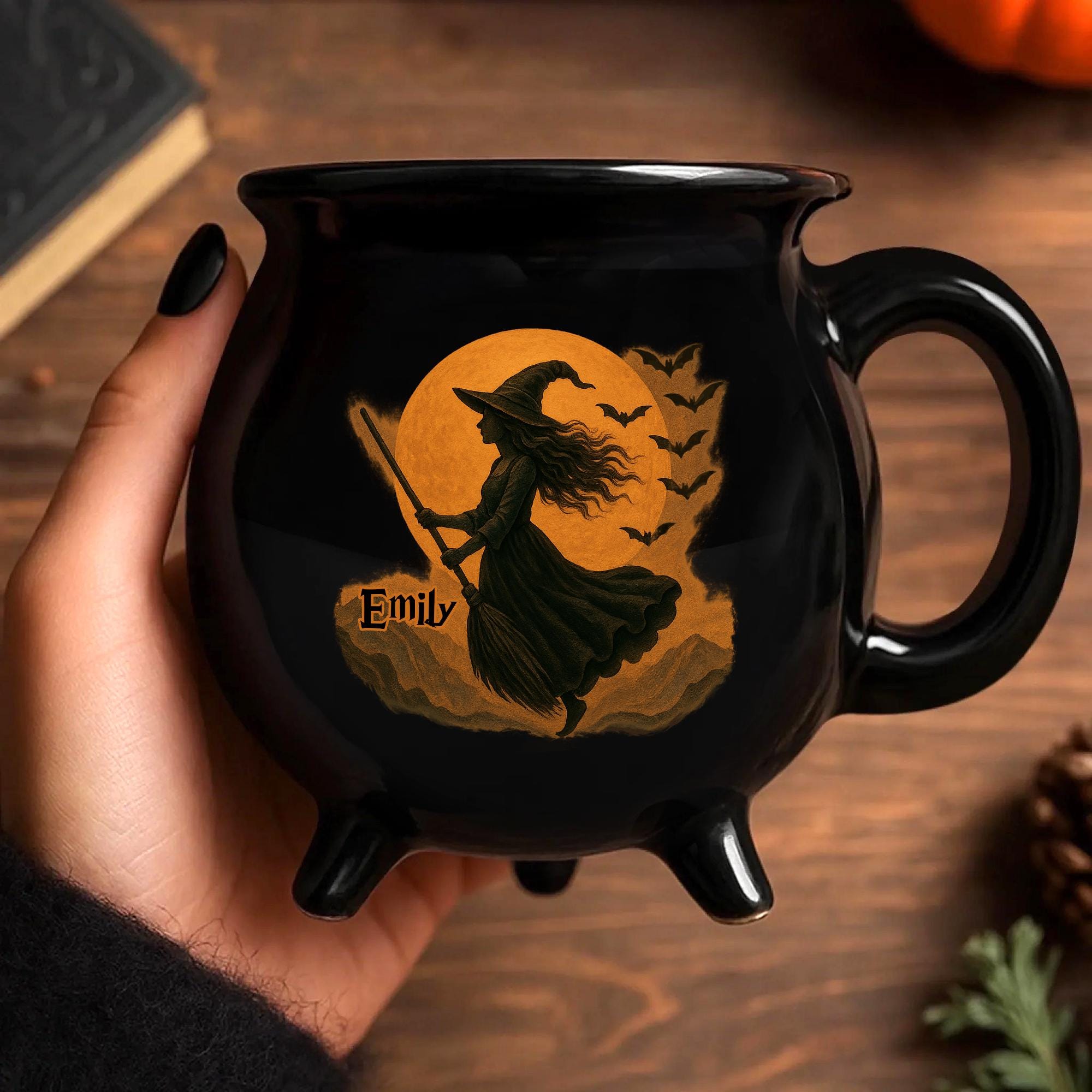 Personalized Cauldron Mug Halloween Witchcraft Gift