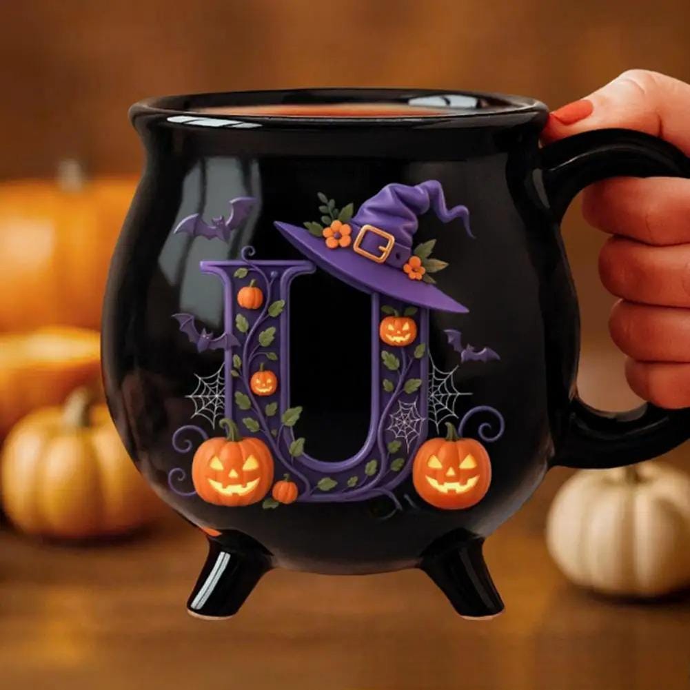 Personalized Name Ceramic Cauldron Halloween Mug
