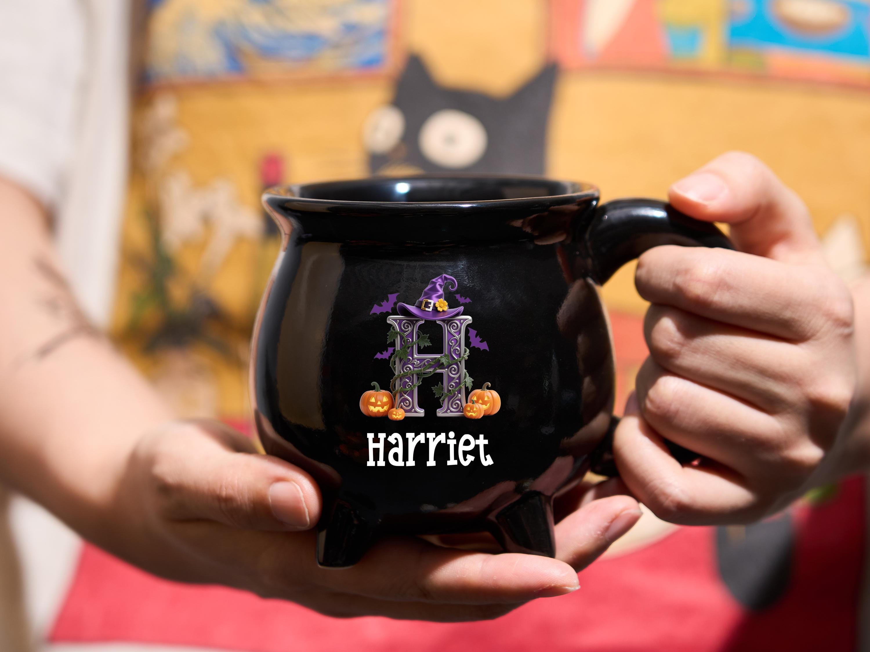 Custom Witches Brew Black Cauldron Mug Cup