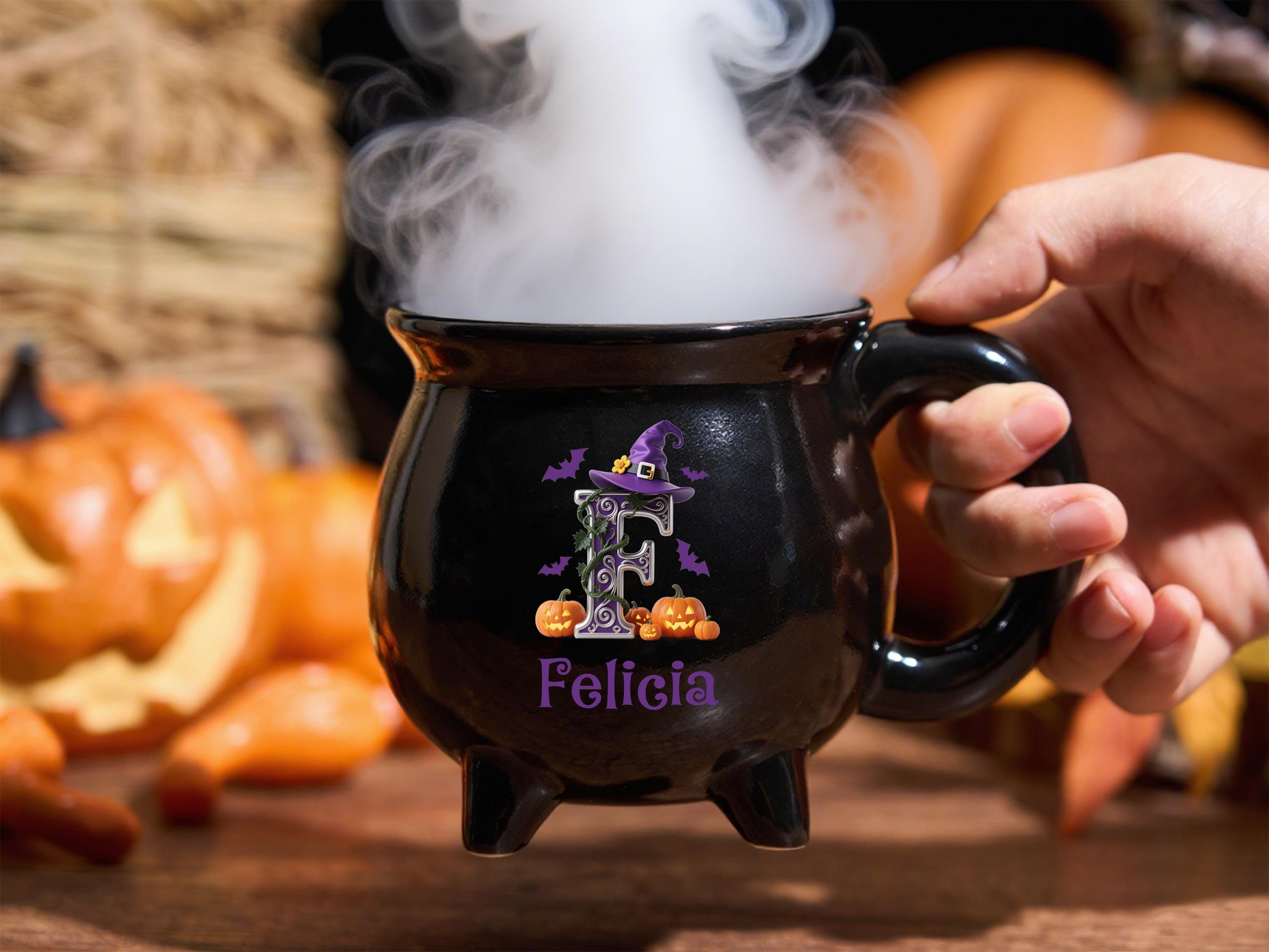 Custom Witches Brew Black Cauldron Mug Cup