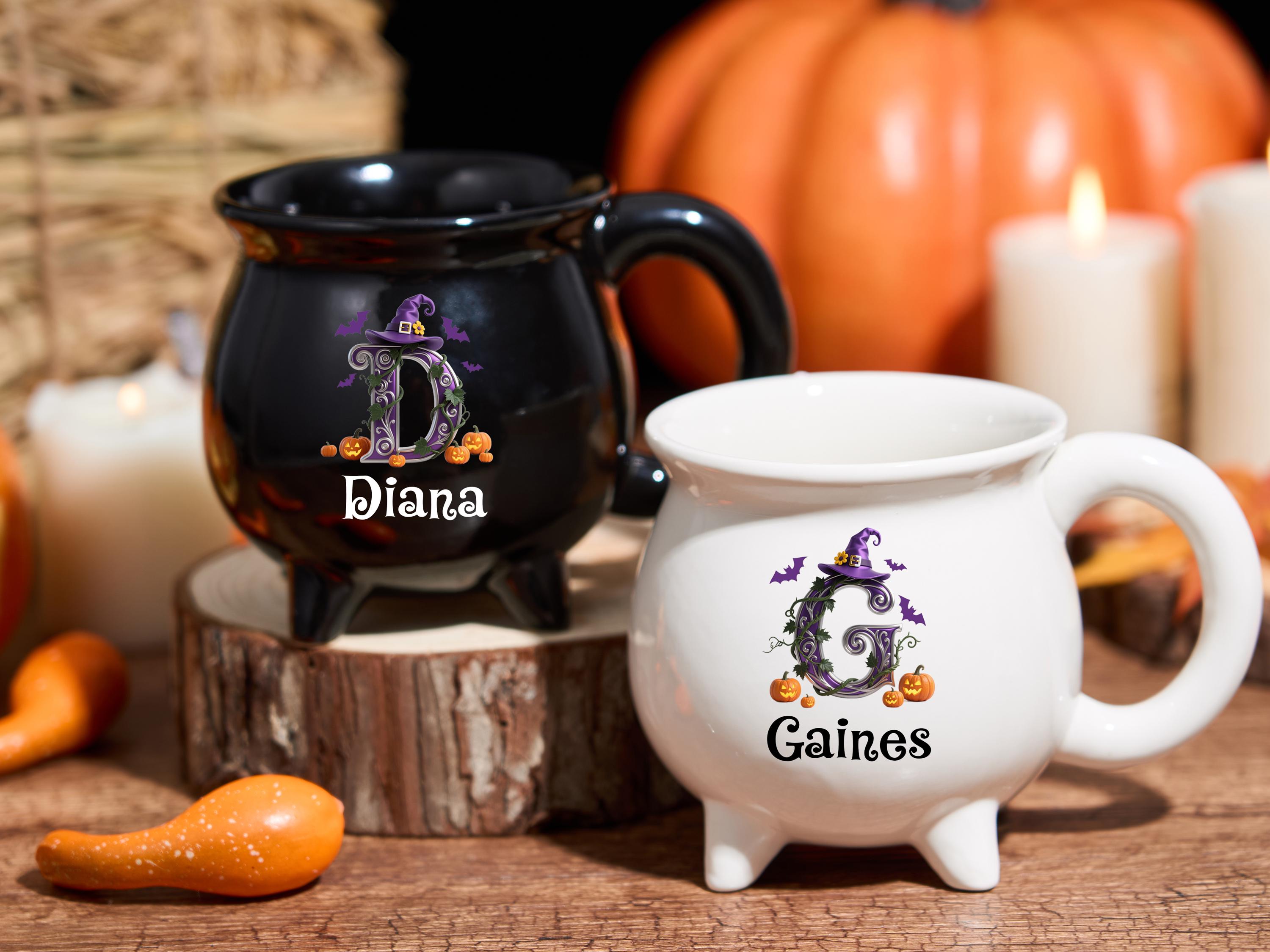 Custom Witches Brew Black Cauldron Mug Cup